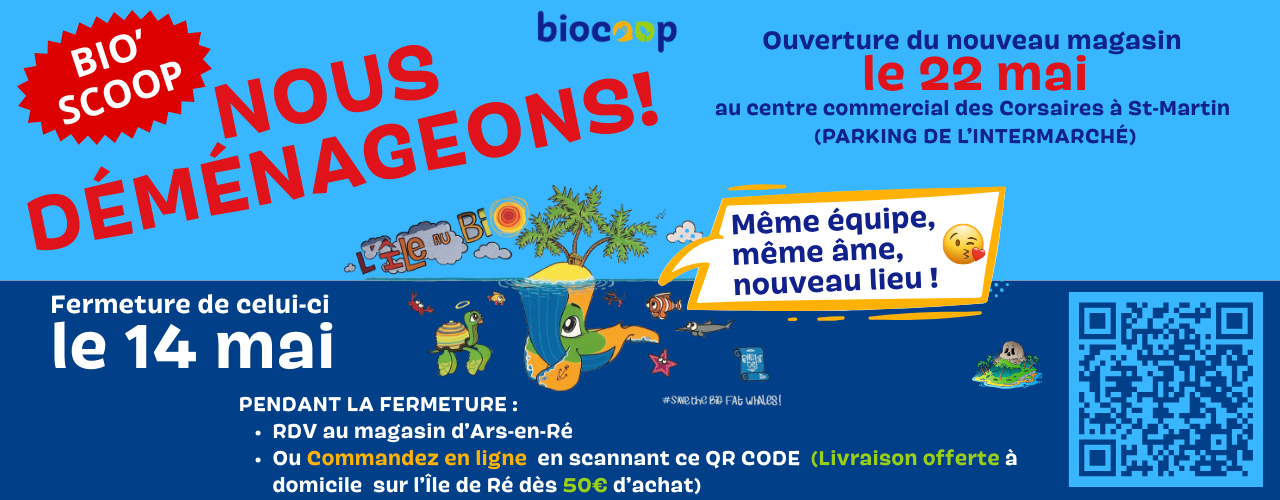 En mai, nous déménageons le magasin de Saint-Martin-de-Ré